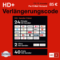 HD+ Verlängerung für 12 Monate für HD+ Karten HD02/03/04/05