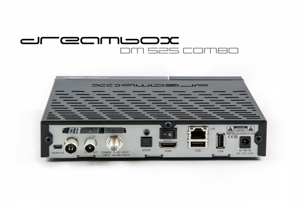Dreambox DM525 Combo mit 1 x DVB-S2 und 1 x DVB-C/T2 Tuner