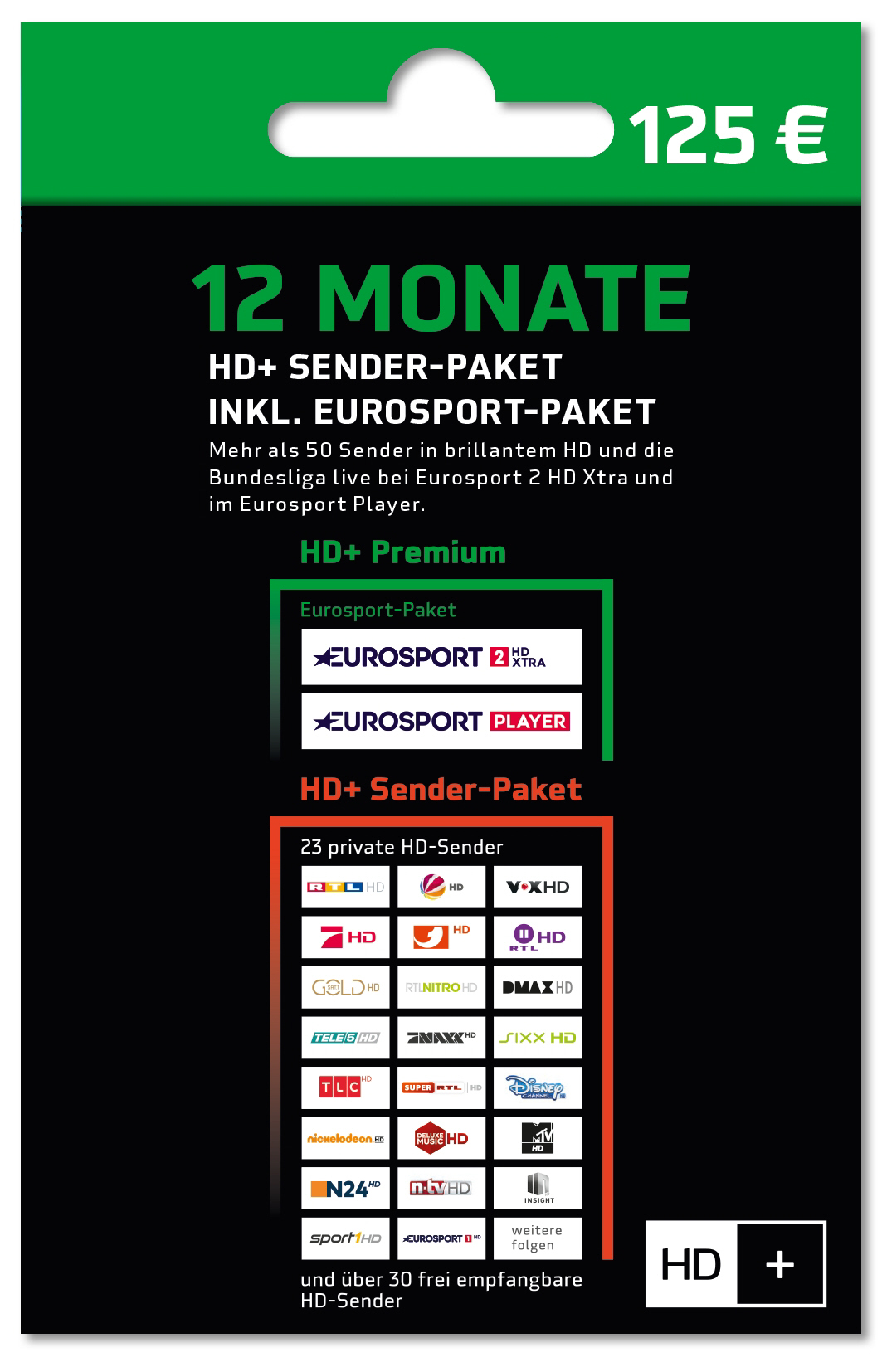 HD+ Plus Verlängerung inkl. Eurosport-Paket für 12 Monate - SAT-World HD+ Plus Verlängerung inkl. Eurosport-Paket für 12 Monate - SAT-World