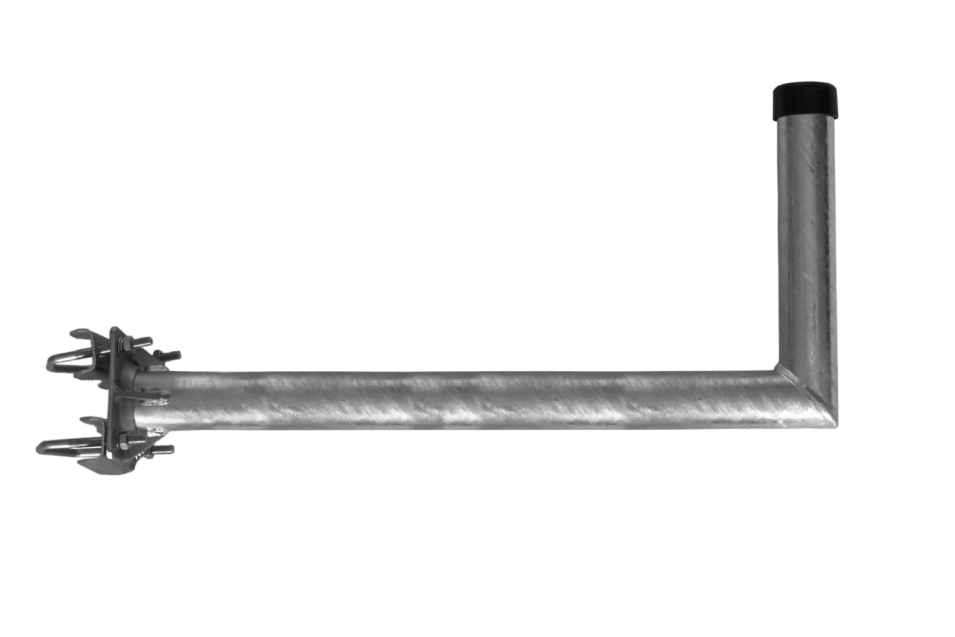 PremiumX Doppel-Mastausleger 25cm 40mm Aluminium Duo-Wandhalter SAT Mast-Ausleger U-Halterung