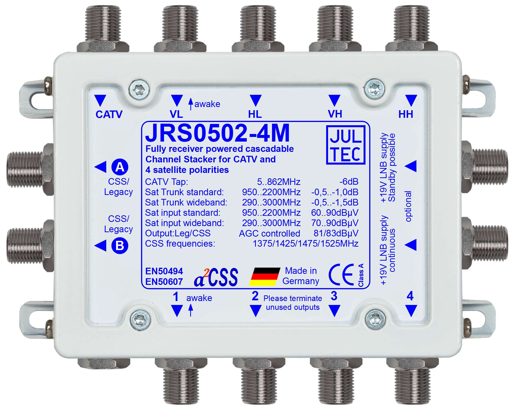 Jultec JRS0502-4M Einkabelumsetzer 5/2x4 - SAT-World GmbH - Ihr ...