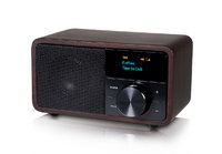 Kathrein DAB+ 1 mini Holz dunkel DAB+/FM Radio dunkles Echtholzfurnier mit Bluetooth