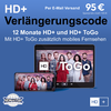 HD+ inklusive HD+ ToGo Verlängerung für 12 Monate (für alle HD+ Karten HD01/02/03/04/05)