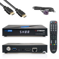 OCTAGON SX88 4K WL UHD S2+IP HDMI USB Kartenleser H.265 Stalker IPTV Multistream Receiver Schwarz (B-Ware)